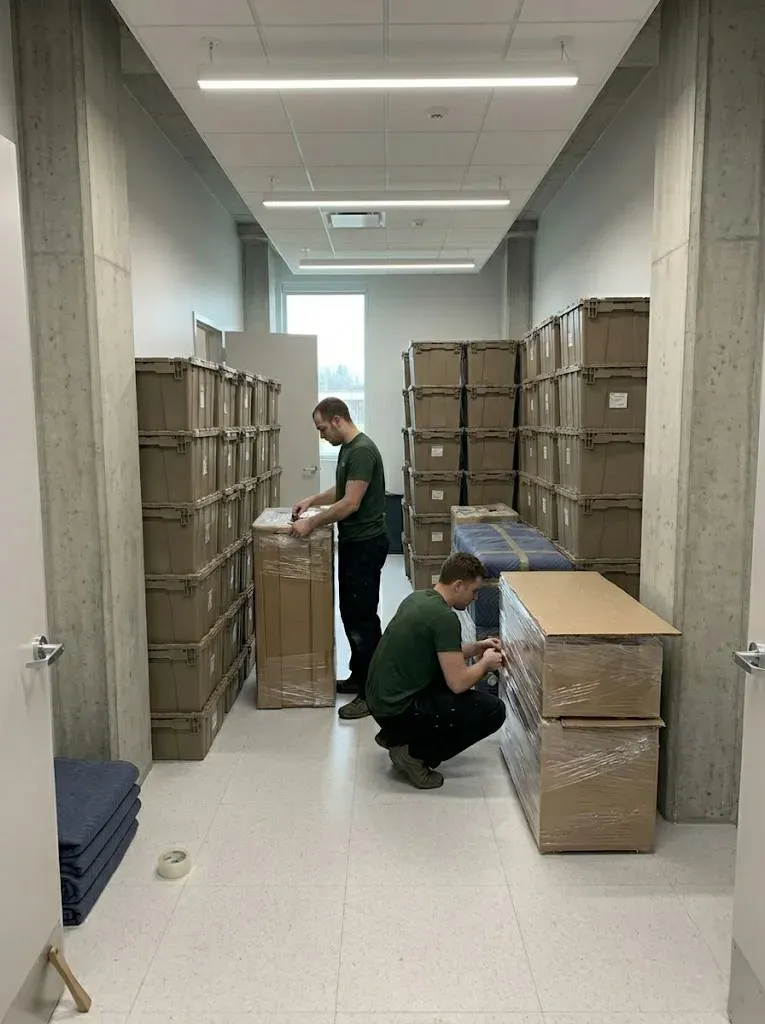 Professional office relocation in progress in Vaughan
